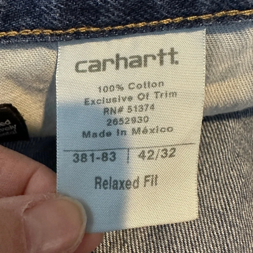 Carhartt Relaxed Fit Jeans men's straight‎ leg jeans, sz 42 x 32